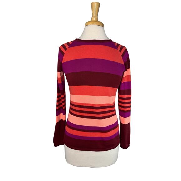 Title Nine Multicolor Striped Long Sleeve Top - Picture 1 of 10